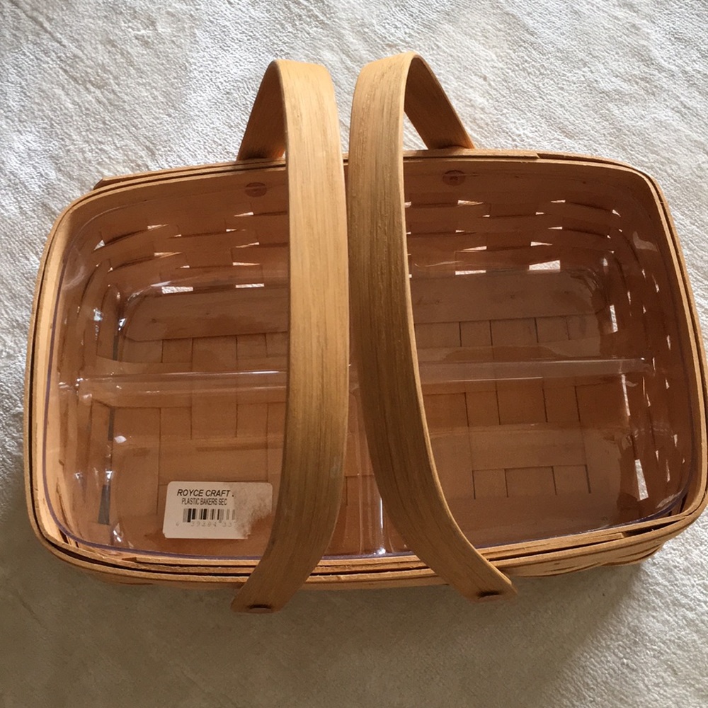 Vintage Royce Craft Double Handle Basket & Liner